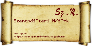 Szentpéteri Márk névjegykártya