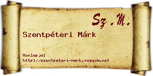 Szentpéteri Márk névjegykártya